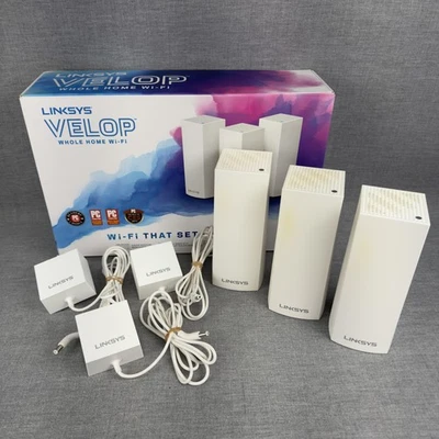 Linksys Velop Whole Home WiFi Mesh System 3 Node WHW03 AC6600 Router Pack Set - Image 1 of 4