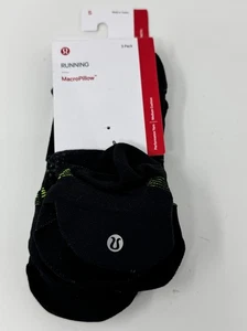 Paquete de 3 calcetines Lululemon MacroPillow Tab negros para mujer talla pequeña 4-6 - Imagen 1 de 3