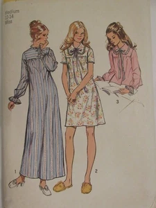 VTG 7 SIMPLICITY 5083 Misses Nightgown n 2 Lengths & Bed Jacket PATTERN M/12-14 - Picture 1 of 3