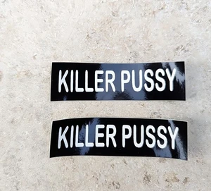Killer Pussy Biker Set 2 Pcs.Aufkleber Decals Stickers USA Helmaufkleber Öltank - Picture 1 of 1