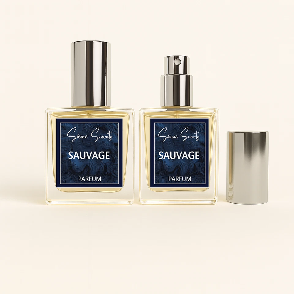 SERENE SCENTS Sauvage EDP 15ml Perfume – Bergamot Amber Iconic Scent | Long Lasting | Spray