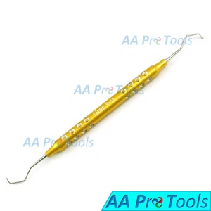 Dental Gracey Küretten # 9/10 Perio Hohlgriff gelbe Farbe Hygiene Scaler - Bild 1 von 3