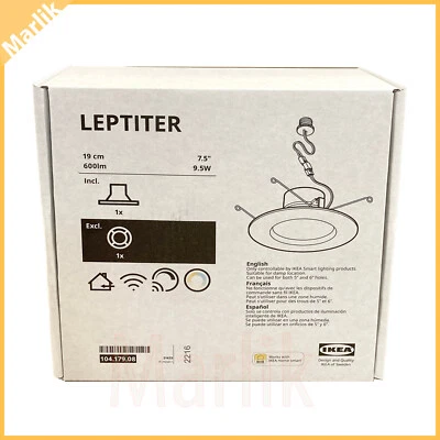 Foco empotrado LED LEPTITER IKEA, regulable/espectro blanco 7,5", NUEVO Foto 1 de 2