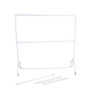Heavy Duty 3ft, 4ft, 5ft, 6ft Clothes Display White Garment Rail Home Hanging - Picture 1 of 50