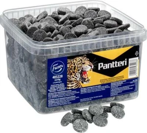 Scatola caramelle liquirizia salata pick & mix Pantteri 2 kg FAZER Finlandia - Foto 1 di 1