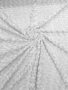 Minky Swirl Rose Blossom Ball Rosebud Plush Fur Fabric Polyester By Yard - Picture 1 of 1