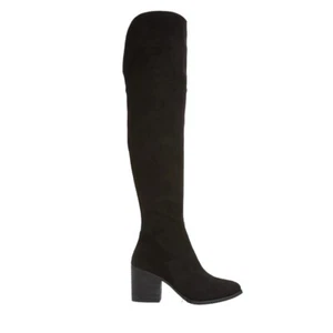 BP NEW Womens Luke Over-the-Knee Faux Leather Black Tall Boot S 6 Whimsigoth Y2K - Picture 1 of 13