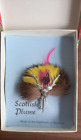 Vintage Nienoszona szkocka pióropusz Sporran Pin/Broszka w oryginalnym pudełku