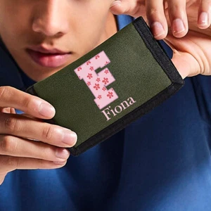 Personalised Back To School Floral Kids Ripper Wallet Custom Boys & Girls #BTC - Picture 1 of 17