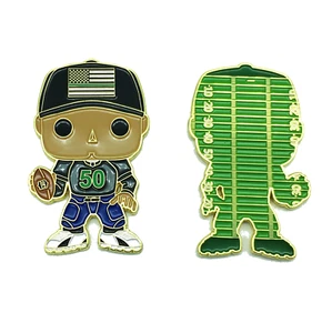 Football Player thin green line guy Challenge Coin not Funko Pop BH-001A - Bild 1 von 1