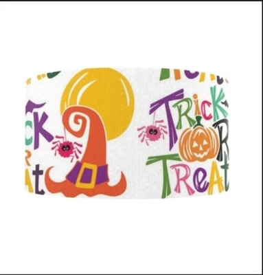 3" Halloween Grosgrain Ribbon 5 yards Trick or treat - Image 1 of 2