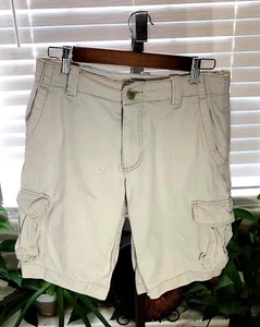 Aeropostale A87 1987 Khaki Tan Cargo Shorts Men's Size 28 - Picture 1 of 7
