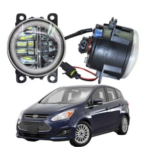 LED Fog Light + Angel Eye Rings Daytime Running Lights DRL Fit For Ford C-max - Picture 1 of 11