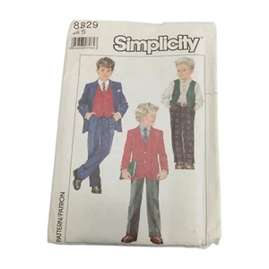Simplicity 8829 Child's Pants Lined Jacket Vest INSTRUCTIONS ONLY 1980S - Picture 1 of 5
