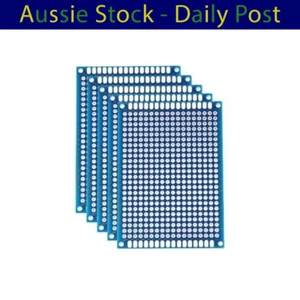 50x70mm Double Sided Prototyping Board Blue 5x7cm 7x5cm 5pcs - Picture 1 of 1