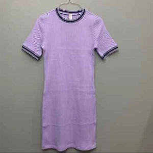 American Apparel Kurzärmeliges Kleid in Lila/Marineblau - Bild 1 von 5