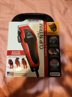NOVO Kit de 20 Peças Aparador de Corte de Cabelo Wahl Clip 'N Trim 2 em 1 - Imagem 1 de 4