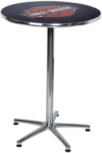 Harley-Davidson Classic Bar and Shield tavolo da bar HDL-12314 nero cromato - Foto 1 di 2