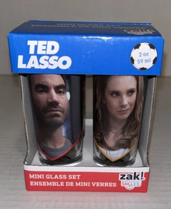 Ted Lasso Mini Glass Shotglass Set of 4, 2 oz ea, Ted, Coach, Roy & Keeley NEW - Picture 1 of 3