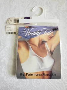 Vintage Vanity Fair Bra 34DD White High Performance Fitness NEW - Picture 1 of 2