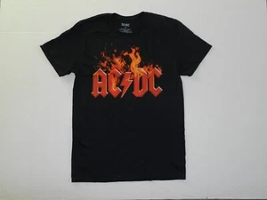 AC/DC T-Shirt ACDC Flames Black Shirt New - Picture 1 of 1