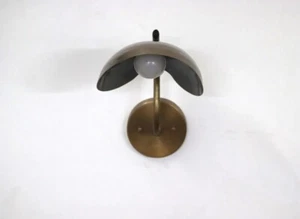 Vintage Stil Mid Century Messing geschwungene Wandlampe elegante Beleuchtung - Bild 1 von 5