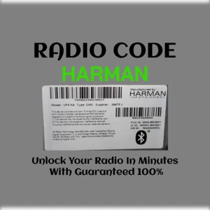 ANTI-THEFT HARMAN RADIO CODE SERIES UCONNECT 8.4 VP4 J STEREO PINCODE SERVICE - Picture 1 of 5