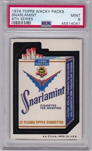 1974 Topps Wacky Packages SNARLAMINT PSA 9 MINT Series 6 Packs CENTERED! TOUGH! - Picture 1 of 1