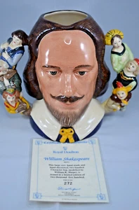 ROYAL DOULTON LTD. ED. CHARACTER JUG WILLIAM SHAKESPEARE D6933 WITH CERTIFICATE - Picture 1 of 11
