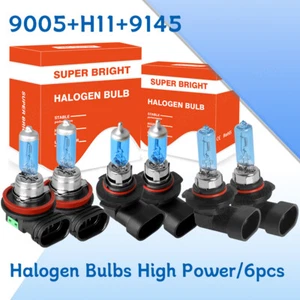 4200K For Ford Escape 2013-2016 Headlight Hi&Low + Fog Light Bulbs Combo Kit 6X - Picture 1 of 17