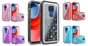 Tempered Glass / 3IN1 Liquid Cover Case For Motorola Moto G Play 2021 XT2093DL - Picture 1 of 6