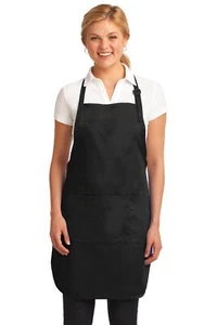 Port Authority Full Length Apron 3 Front Pockets Adjustable Neck Strap A703 - Picture 1 of 15