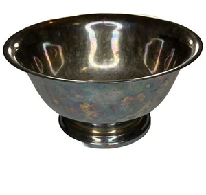 Vintage Bristol Silberteller Schüssel Pool Co. #68 8"" Durchmesser Patina Serviergeschirr - Bild 1 von 9