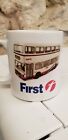 FirstBus Transport Logo Cup Mug featuring Volvo Olympian bus 1990s First Livery