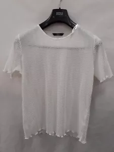 BM White Short Sleeved Round Neck Top Size Medium - Picture 1 of 4