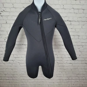 Neosport schwarz 7mm Full Zip Langarm Shorty Tauch Neoprenanzug Größe Medium M - Bild 1 von 12