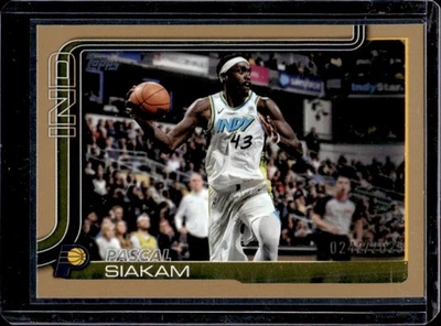 2025-26 Topps Pascal Siakam Gold #242/2025 Pacers - Image 1 of 2