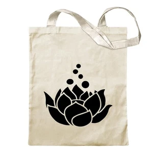 Lotosblumen - Lotusblüte Tragetasche Baumwolltasche Stoffbeutel langer Henkel - Picture 1 of 91