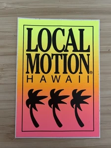 LOCAL MOTION Hawaii Surfboard Clear Multiple Neon C 80's Vintage Surfing STICKER - Picture 1 of 5