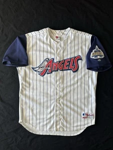 Rawlings California Angels Disney Era Jersey Pinstripe 48 XL Excellent Condition - Picture 1 of 11