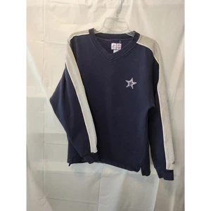 Logo Athletic Dallas Cowboys blau NFL GameDay V-Ausschnitt Ducktail Sweatshirt Medium - Bild 1 von 11