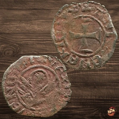 República de Venecia - Moneda veneciana Tornesello - Antonio Venier (1382-1400) #T444 Foto 1 de 4