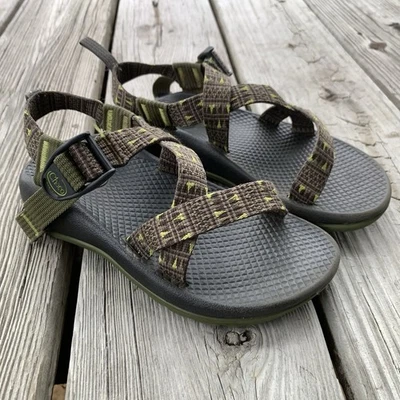 Chaco Z/1 EcoTread Sandals Kids 1 Forest Points Green Outdoor Hiking Durable - Image 1 of 4