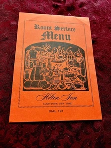 Menu servizio camera Tarrytown NY Hilton Inn - Westchester County New York - raro - Foto 1 di 3