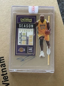 SHAQUILLE O'NEAL 2020-21 PANINI CONTENDERS VETERANS CLEAR TICKET #VS-SON AUTO - Picture 1 of 2