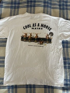 Cool As A Moose Maine Graphic Vintage Graphic TShirt - Picture 1 of 7