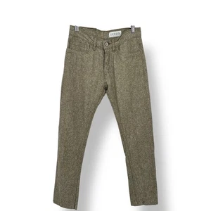Pantalones de mezclilla Gustin California ajustados ribete crudo botones talla mosca 30 x 26 tostados - Imagen 1 de 7