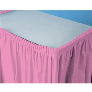 Creative Converting 202391 Candy Pink- Hot Pink Plastic Table Skirt - Picture 1 of 1