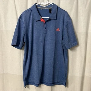Camisa polo de golf Adidas para hombre talla XL azul elástico logotipo poliéster manga corta - Imagen 1 de 4