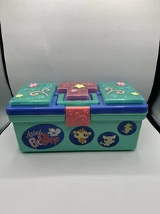 Littlest Pet Shop, estuche de almacenamiento de transporte, caja de aparejos cierre original 2007. RARO DIFÍCIL DE ENCONTRAR - Imagen 1 de 7